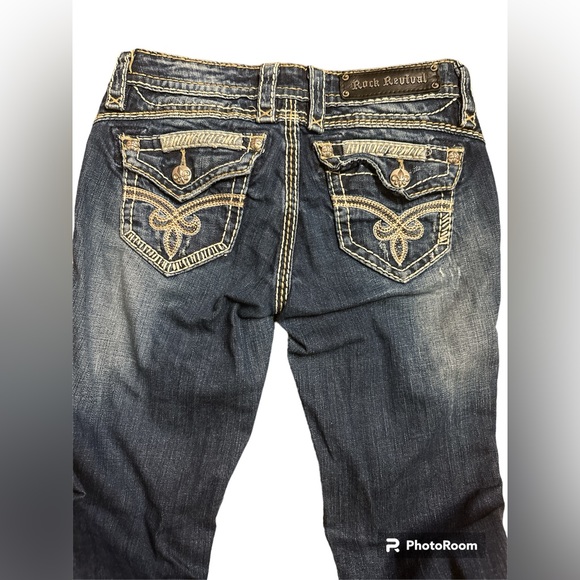 Gently Used Rock Revival (Buckle) Roza Easy Boot Women’s Jeans Waist Size 25x30 - Picture 5 of 16